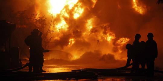 Kampung Bali di Tanah Abang terbakar