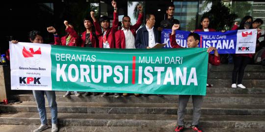 Demo mahasiswa dukung KPK