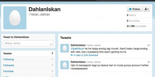 Curhat Dahlan Iskan soal akun Twitternya