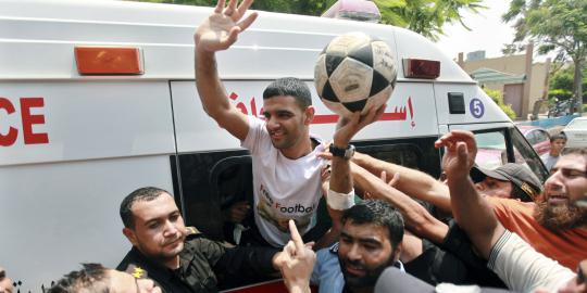 Bintang Timnas Palestina bebas setelah tiga bulan mogok makan