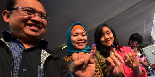 Bersama keluarga, Priyo nyoblos cagub Jakarta