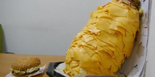 Mau coba burger berisi 1000 lapis keju ini?