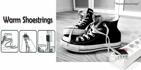 Warm Shoestrings, sepatu dengan pemanas listrik