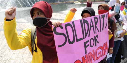 Aksi solidaritas peduli Rohingya