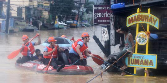 Banjir lumpuhkan Ibu Kota Filipina