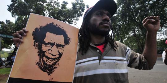 Aktivis Papua demo di Kedubes Amerika