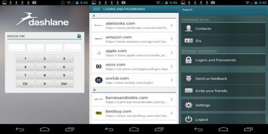 Dashlane, siap amankan berbagai password Android Anda