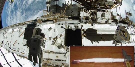 Astronot pakai sikat gigi bersihkan stasiun ruang angkasa 