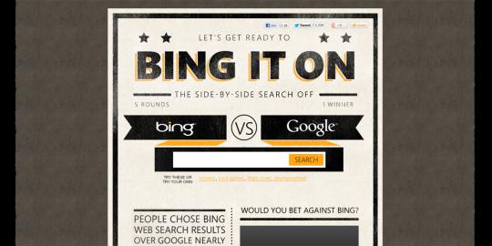 Bing it on, duel Bing vs Google yang diadakan Microsoft