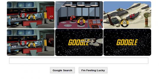 Hari ini, Google Doodle bertemakan Star Trek