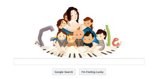 Google Doodle Dihiasi Gambar Seorang Musisi Era Romantis