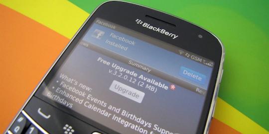 RIM berikan Facebook update untuk BlackBerry versi 3.2.0.12