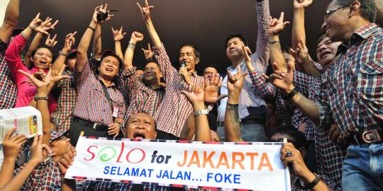 Relawan Jokowi-Ahok rayakan kemenangan 