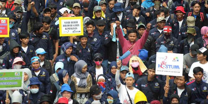 Tolak Outsourcing 100 Ribu Buruh Tangerang Mogok Kerja