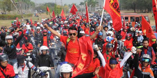 Polisi pantau pergerakan buruh dari Tangerang ke Jakarta