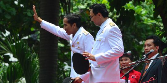 Jokowi-Ahok sapa warga Jakarta usai pelantikan