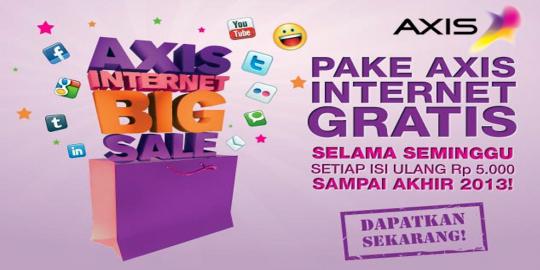 Gratis internet sampai akhir tahun 2013 bagi pengguna Axis