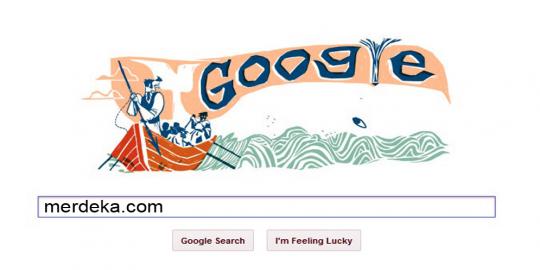 Mobi-Dick, monster fiksi terkenal berenang di laman utama Google