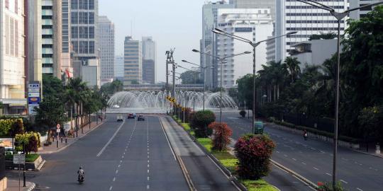 Jalanan sepi Jakarta saat Idul Adha