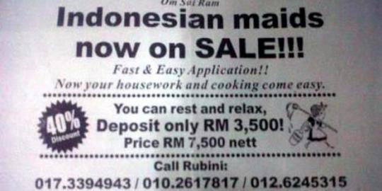 Ini iklan yang obral TKI di Malaysia 
