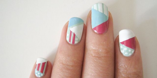 [tutorial] nail art geometri