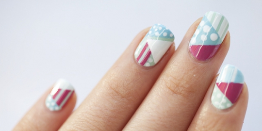 [tutorial] nail art geometri