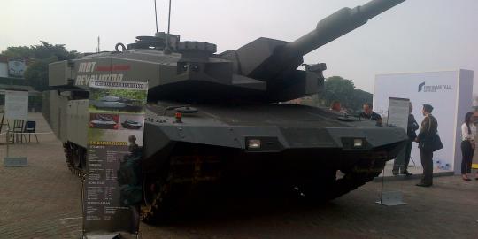Tank Leopard yang dibeli Indonesia mejeng di Kemayoran 