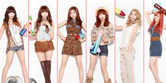 Fasion Unik Indonesia Foto Fashion Unik Dal Shabet saat preskon di Indonesia 