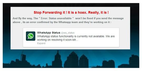 Pesan WhatsApp yang beredar hari ini adalah Hoax