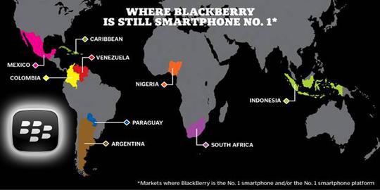 BlackBerry masih kuat di 9 negara ini