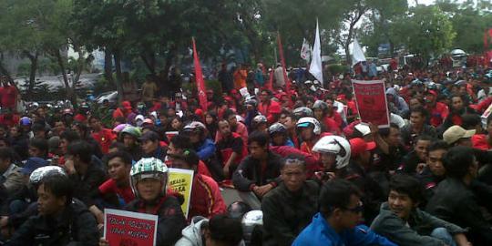 Tolak campur tangan TNI saat demo, buruh datangi Mabes Polri