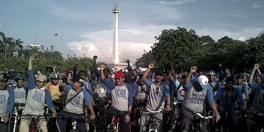 Telat datang, Jokowi ditinggal rombongan sepeda KPK