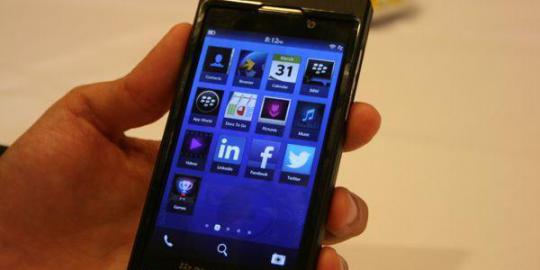 Terbongkar, tampilan handset BlackBerry 10 untuk tahun depan