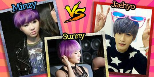 Rambut sama Minzy 2NE1 - Sunny SNSD - Jaehyo Block B, keren mana?