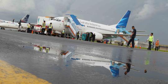 Cuaca buruk, Garuda Indonesia tujuan Solo landing di Adisutjipto