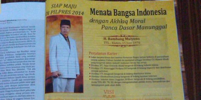 Juragan kecap dari Klaten pasang iklan siap jadi capres