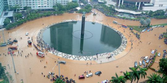 Banjir menghilang di Bundaran HI