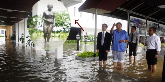 Istana tak mau tanggapi soal patung bugil penyebab banjir