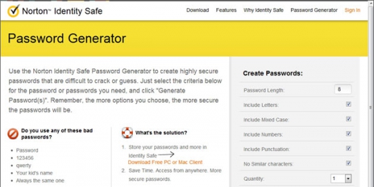safe password generator