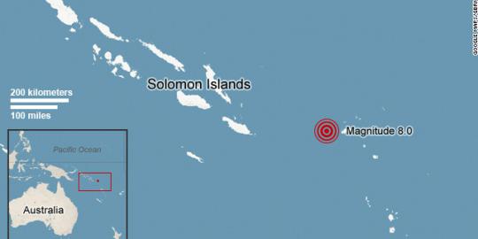 Gempa Kepulauan Solomon tewaskan lima orang