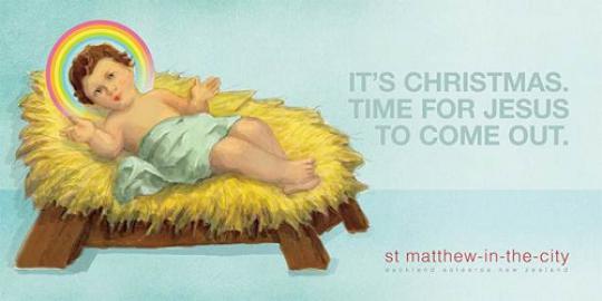 Iklan bayi Yesus gay muncul di Selandia Baru