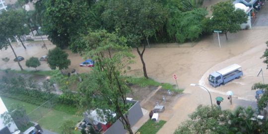 Singapura terendam banjir 