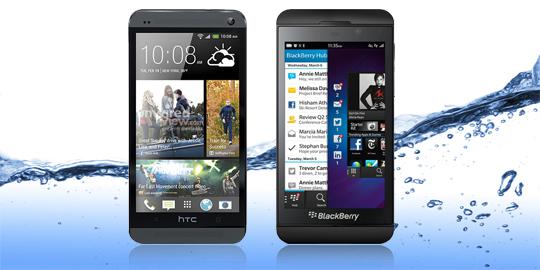 Desain HTC One atau M7 memang mirip BlackBerry Z10