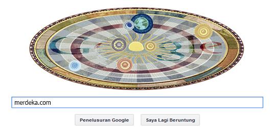 Teori Heliosentris Copernicus hiasi laman pencarian Google
