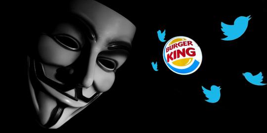 Anonymous adalah penyerang account Twitter resmi Burger King?