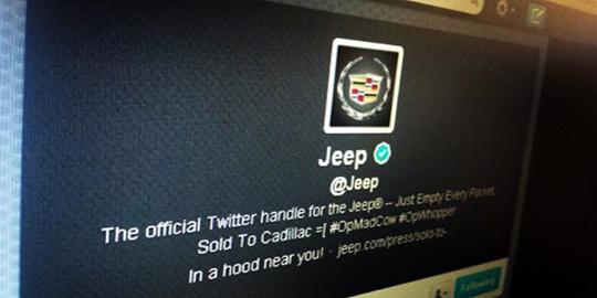 Tidak hanya Burger King, account milik Jeep juga dibobol hacker
