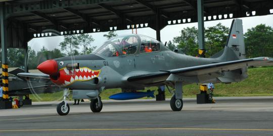 Pesawat Super Tucano TNI AU bombardir daerah Lumajang