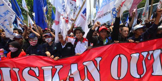 Buruh kembali geruduk Jakarta, hindari ruas jalan ini