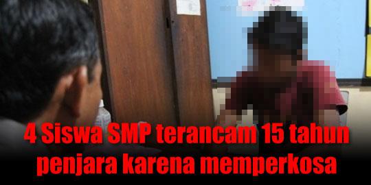 4 Siswa SMP yang setubuhi teman terancam 15 tahun penjara