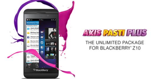 Axis juga tawarkan paket pembelian Blackberry Z10